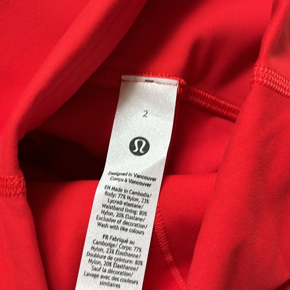 LULULEMON WUNDER TRAIN HR LEGGINGS 28” IN HOT HEAT SZ 2 NWT - Picture 6 of 7